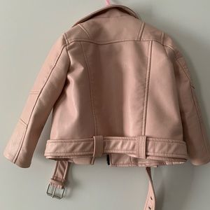 Kids size 5 zara leather jacket.